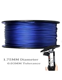 3d best q PETG Bobina de Filamento impresora 3d (1,75 mm, dimensional Precisión +  0,03 mm, 1 kg, Siete Colores a Elegir, Azul, 1