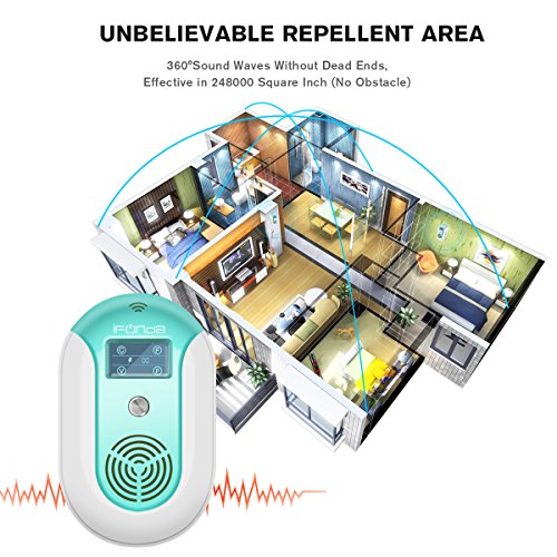 Ultrasonic Pest Repeller, Electronic Mosquito Repellent Variable Frequency Effective Plug in Bug Pest Repellent Smart Indoor Pest Control for Mice Wasp Squirrel Roach Spider Ant Rodent (blue)