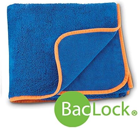 Norwex Kids Towel with BacLock - Royal Blue with Orange Trim