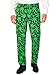 OppoSuits Men's Cannaboss Party Costume Suit, Black/Green, 44