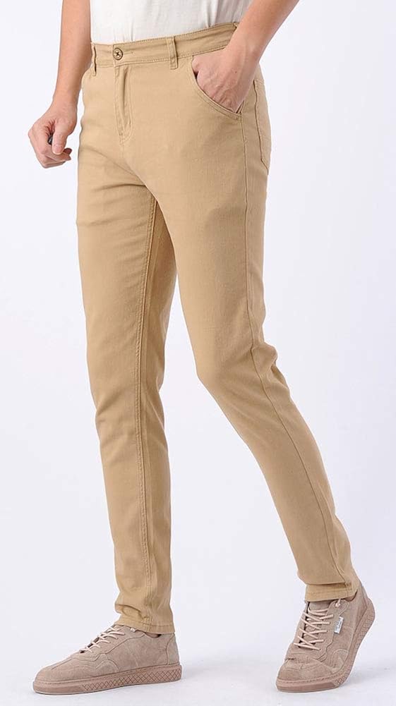 stretchy skinny khaki pants