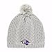 NFL Women's Baltimore Ravens OTS Valerie Beanie Knit Cap, One Size,