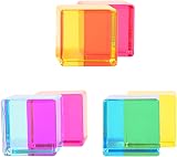 tickit Gem Cubes 10 Acrylic Stacking Building Blocks Rainbow Colors view 5