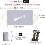 GOCAN Brazilian Double Hammock 220x165 cm 300 kg Grey view 3