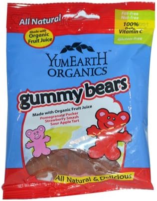 Yummy Earth Organic Gummy Bears - Case of 12 - 2.5 oz