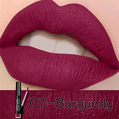 Matte Lip Gloss Liquid Lipstick Lips Make Up Waterproof Long Lasting Lip Gloss 12 Colors Selling Burgundy