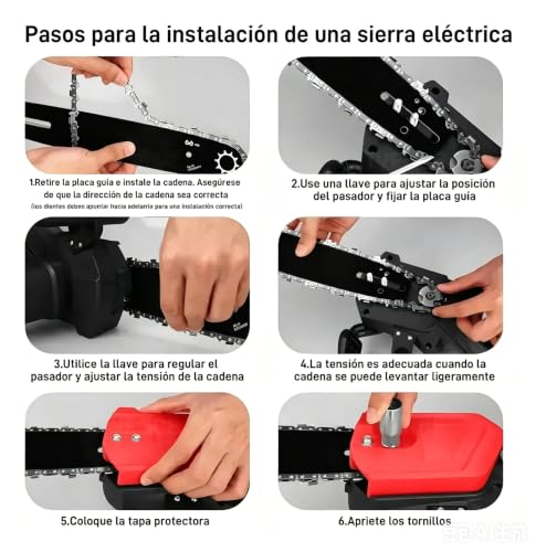 Mini Motosierra Inalámbrica de Mano de 12 Pulgadas,Motosierra Inalmbrica Portátil y Funcional,Motosierra Eléctrica de Con 2 Baterías 21v,para Poda de árboles,Jardinería