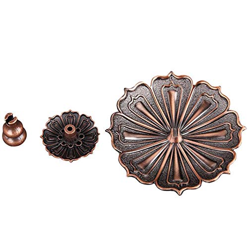 3-in-1 Brass Lotus Stick Incense Burner and Cone Incense Holder Ash Catcher