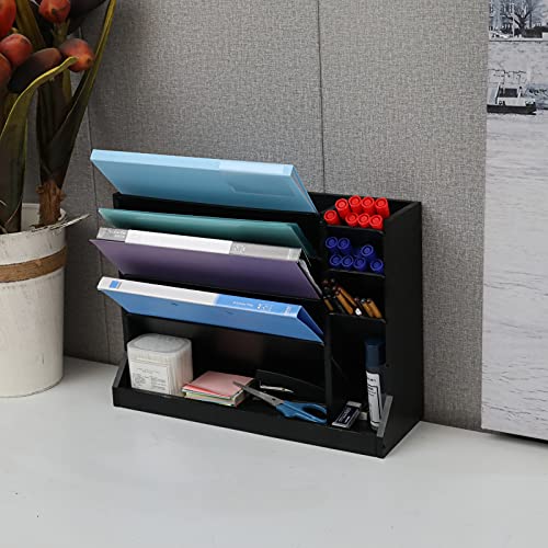 Wooden Wall Mounted File Holder 4Tier Vertical Hanging /desktop