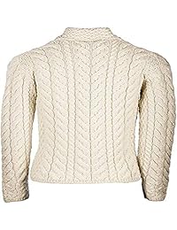 Aran lana Mills asimétrico irlandés Multi Cable lana chaqueta de punto