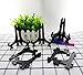 Artliving 5 Inch Black 12pcs/Set Plastic Easels Plate Display Stands Picture Frame Stand Holder