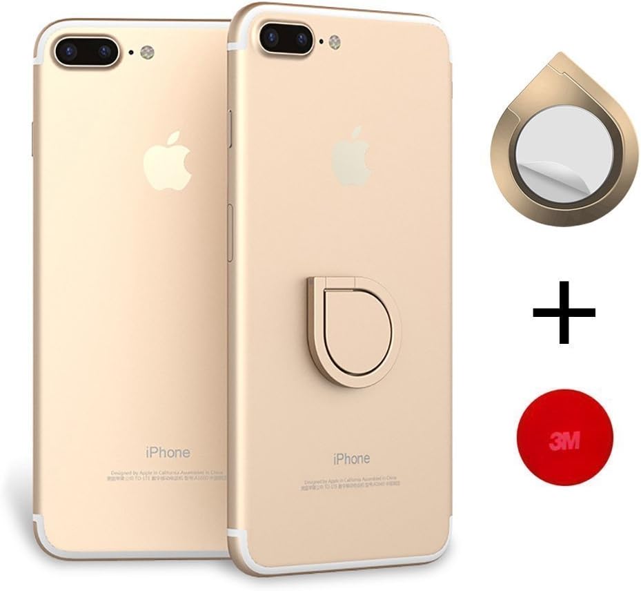 Phone Ring Holder&Stand,LaoTzi[Waterdrop Series] 360°Rotation and 180°Flip Universal Finger Ring Holder/Grip/Kickstand/Mount,Demon Zinc Alloy Finger Loop for iPhone,Samsung and All Smartphones (Gold)