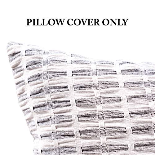KAF Home Pleated Please Pillow Cover 20 x 20inch 100Percent Cotton
