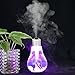 SCS ETC USB Powered Color Changing Cool Mist Bulb Humidifier-400mL Capacity-Super Quiet Operation-7 Color Nightlight