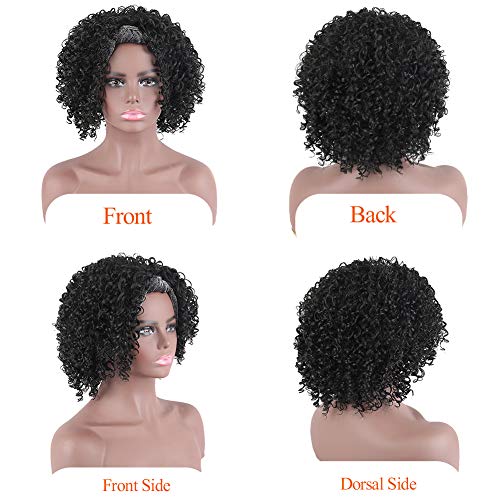 CINHOO-Afro-Kinky-Curly-Wigs-with-Headwrap-synthetic-fiber-Jerry-Curly-Afro-Puff-with-The-Cobalt-Silver-Cotton-Headband-Turban-Curly-Wave-Drawstring-Ponytail-2-in-1-Headband-Wig-for-Black-Women1B