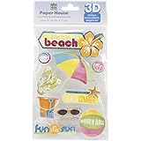 Paper House Productions STDM-0028E 3D Cardstock Stickers, Life's A Beach (3-Pack)