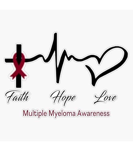 Floral Multiple Myeloma Ribbon Decal | Burgundy Vinyl Sticker For Car, Laptop, Water Bottle | 2.2 X 4.5 Inch