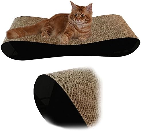 Premium Cat Scratcher Lounge Bed - Black Acrylic