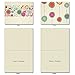 10 'Happy Holidays' Christmas Cards, Retro Colorful Reindeer Notes Printed in Multiple Colors 4 x 5.12 inch, Colorful Vintage-Looking Holiday Greeting Cards, Ornaments and Hearts Cards M5017