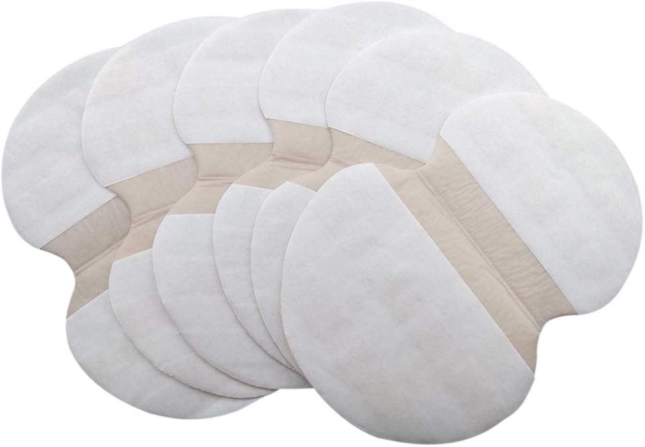 FBBULES 50 PCS Underarm Sweat Pads Disposable Absorbent Dress Shields