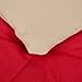 Amazon Basics Reversible Lightweight Microfiber Comforter Blanket, Full/Queen, Red/Khaki