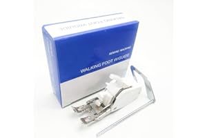 YICBOR Open Toe Walking Foot W/Guide for Brother Sewing Machine Quilting and Sewing Stitch Through Multiple Layers