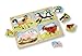 Melissa & Doug Farm 4-in-1 Wooden Peg Puzzle - Horse, Cow, Pig, and Hen (16 pcs)