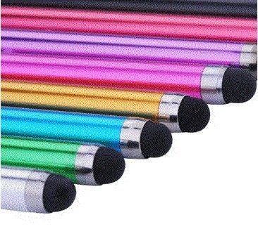 100pcs Smart Phone/ Smart Tablet Sharp Black Rubber Tip Stylus Styli(9.0)
