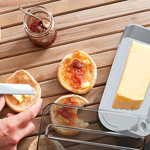 Butter Dish with Lid and Knife,Airtight Butter Container Covered Butter