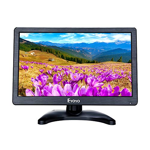 Eyoyo 12 inch HD 1920x1080 IPS LCD HDMI Monitor Screen Input Audio Video Display with BNC Cable for PC Computer Camera DVD Security CCTV DVR Home Office Surveillance