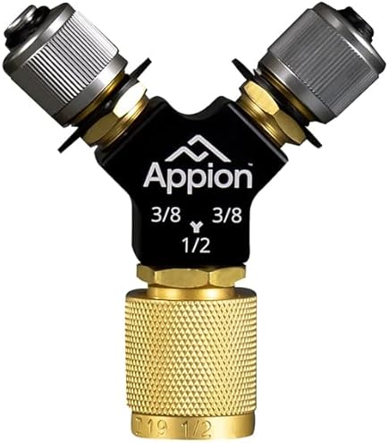 Appion MH120006EAK MegaFlow 1/2" Vacuum Hose - 6ft, 3/8" FL To 1/4" FL, High-Speed Evacuation (2-Pack)