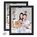 8x10 Picture Frame 2pcs Black Photo Frame Set for 8 by 10 inch Picture, Wall or Tabletop Display