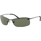 Ray-Ban RB3183 Rectangular Sunglasses For Men +BUNDLE with ACCESSORY EYEWEAR KIT