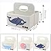 ANG Baby Diaper Organizer, Waterproof Foldable Baby Storage Basket,Nursery Organizer Caddy with Handle for Changing Table Diaper,Baby Shower Gift Baskets for Girls Boys(Dolphin)