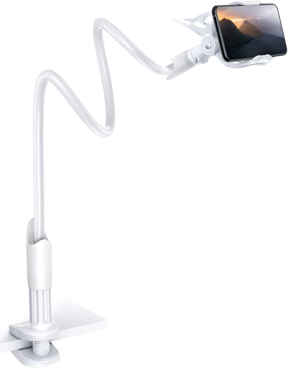 Gooseneck Phone Holder for Bed Lamicall Flexible Arm Clip Clamp Mount