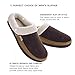VONMAY Men's Slippers Fuzzy House Shoes Memory Foam Slip On Clog Plush Wool Fleece Indoor Outdoor Size 13-14 Coffee/Light Brown