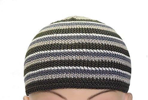 Manal Enterprises New Islamic Kufi Prayer Cap Egyptian Mens Muslim Hat Topi Namaz Beanies''