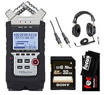 Zoom H4N PRO Four-Track Handy Audio Recorder with Headphones & Accessory Bundle
