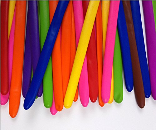 LONHEO Assorted Color Twisting Thick Balloons 100pcs/lot Rainbow Colored Magic Balloon Wedding Party Birthday Balls Classic Toys with Pump - Thumbnail 2