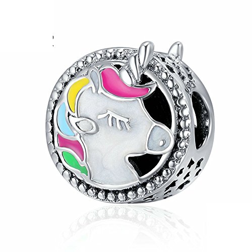 925 Sterling Silver Unicorn Charm Beads for Girl Charms Bracelet & NecklaceUnicorn