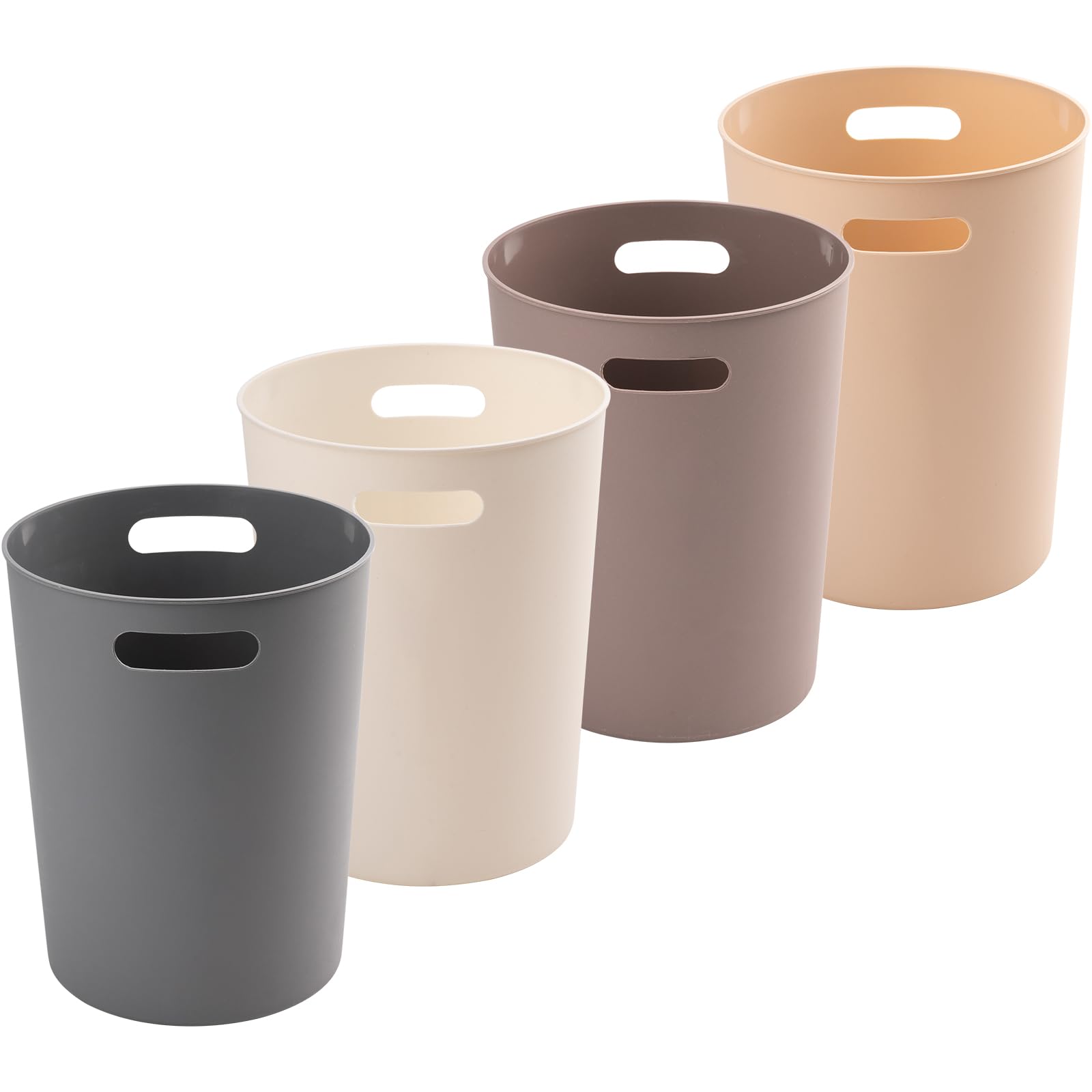 Photo 1 of Amorettise 4 Pack Small Trash Can for Bathroom - 3 Gallon/12-Liter Wastebasket, Round Plastic Garbage Container Bin for Bedroom Office.