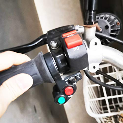 Yibid Motorcycle Turn Signal Light Horn 12v DC Switch Offroad On/Off Multi-function for 7/8'' Handlebar Dual Sport Dirt Bike Scooter Electrombile Modify Spotlight Cruiser Motocross Electrical Moped