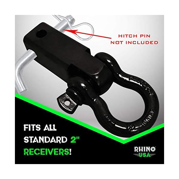 Rhino USA Shackle Hitch Receiver (Fits 2" Receivers) Best Towing