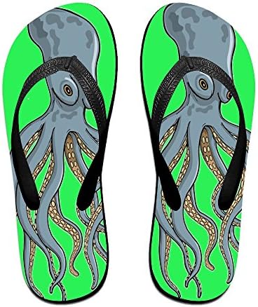 FPDragon Grey Old Octopus Unisex Soft Flip-flops Beach Sandals Slippers Classical Thong Sandals