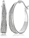 Sterling Silver Glitter Hoop Earrings