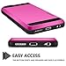 Vofolen Case Wallet Cover Impact Resistant Protective Shell Shockproof Rubber Bumper Case Rose