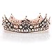 Aukmla Gold Queen Crowns and Tiaras Gothic Rhinestones Bridal Crown Wedding Party Headband Prom Hair Accessories for Women and Girls (Bronze-2)
