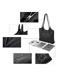 BOSTANTEN - Bolso de mano para mujer, de piel auténtica y suave