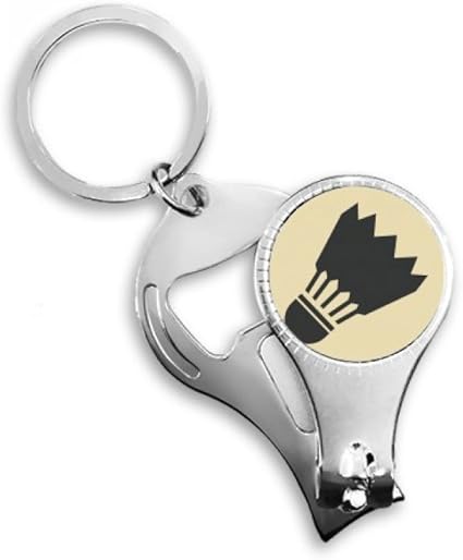 Amazon バドミントン スポーツ シンプル 幾何学模様 ネイルクリッパー キーチェーン リング カッター ツール ボトルオープナー はさみ 文房具 オフィス用品