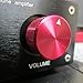Riverstone Audio - Pair (2 PCS, Red) Potentiometer Knobs - For 1/4 inch dia. Shaft - Solid Aluminum - CNC Machined, 25mm dia. x 15mm height, Volume Control Knob - Anodized Finish RED, 1/4 inch shaft